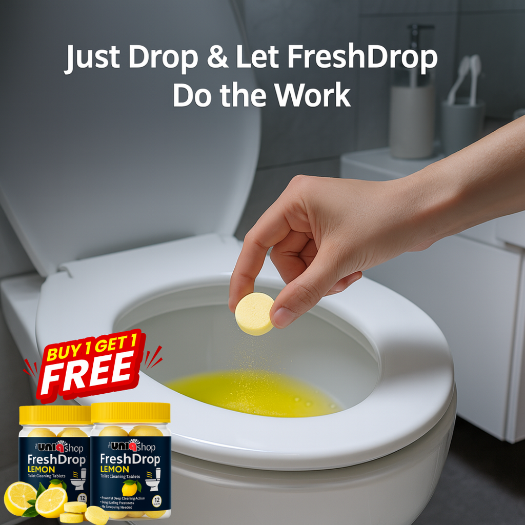 FreshDrop Lemon Toilet Cleaning Tablets | BUY 1 GET 1 FREE